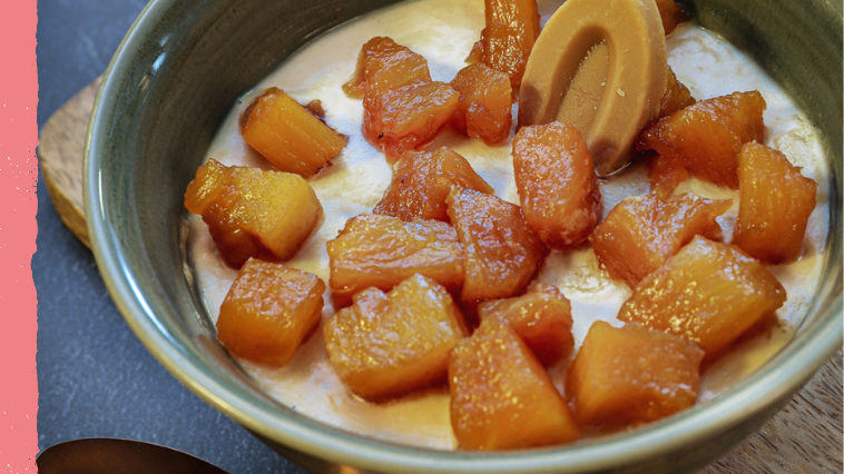 PANACOTTA DULCE POMMES CARAMÉLISÉES