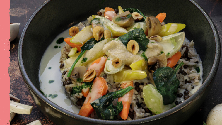 BLANQUETTE DE LÉGUMES NOISETTES TORRÉFIÉES