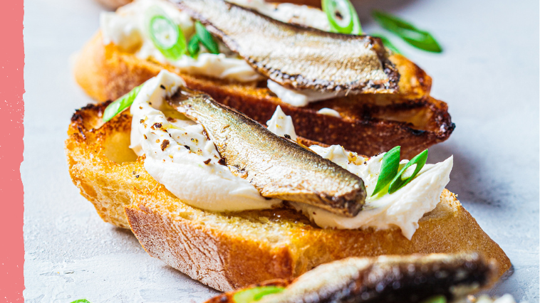 SARDINE AU BEURRE SALÉ BAGUETTE TOASTÉE
