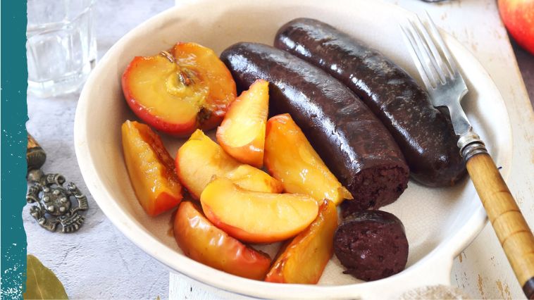 BOUDIN NOIR ET POMMES RÔTIES