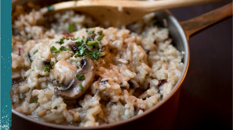 RISOTTO AUX CHAMPIGNONS ET PARMESAN AOP
