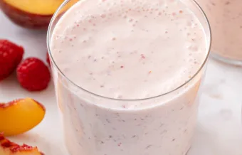 SMOOTHIE FRAMBOISE PÊCHE