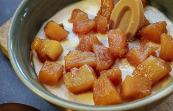 PANACOTTA DULCE POMMES CARAMÉLISÉES