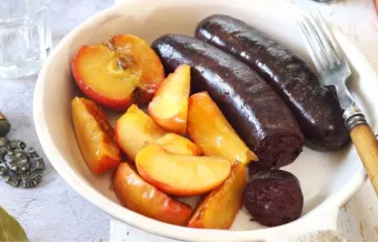 BOUDIN NOIR ET POMMES RÔTIES
