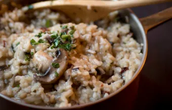 RISOTTO AUX CHAMPIGNONS ET PARMESAN AOP