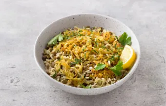 MEJADRA AUX LENTILLES BELUGA ET POTIRON RÔTI