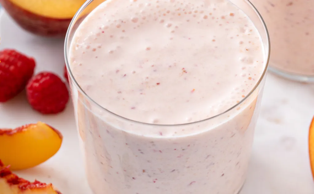 SMOOTHIE FRAMBOISE PÊCHE