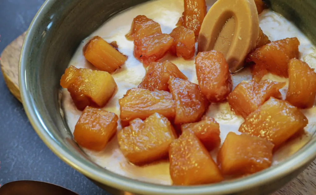 PANACOTTA DULCE POMMES CARAMÉLISÉES