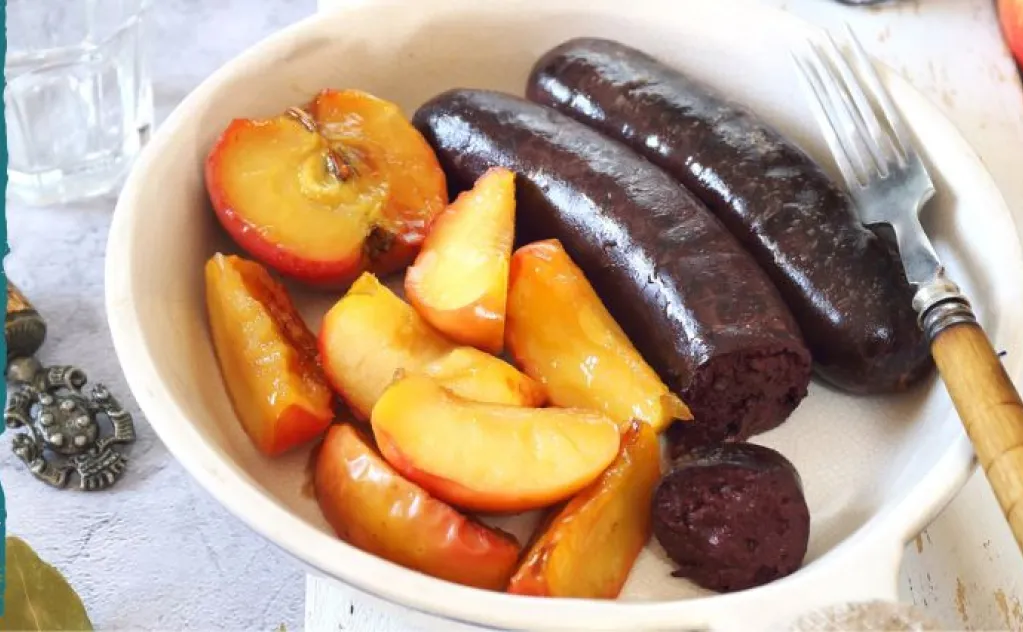 BOUDIN NOIR ET POMMES RÔTIES